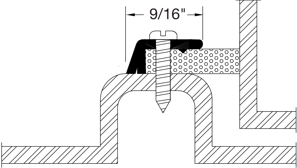 Reese DS69 Weatherstrips, Perimeter Seals, 7/8" x 3/16"