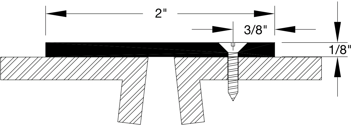 Reese 183 Weatherstrips, Astragal, 2" x 1/8"