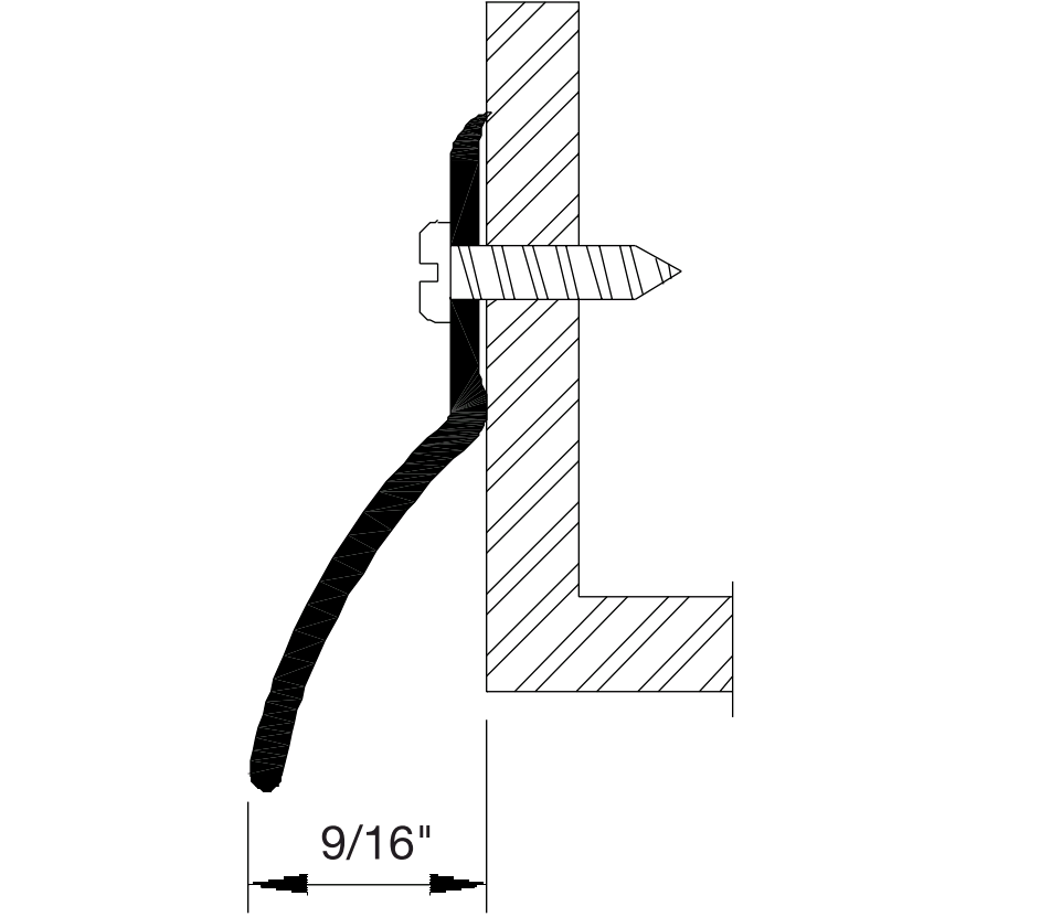 Reese R199 Door Bottoms, Rain Drip, 9/16" x 1-5/8"