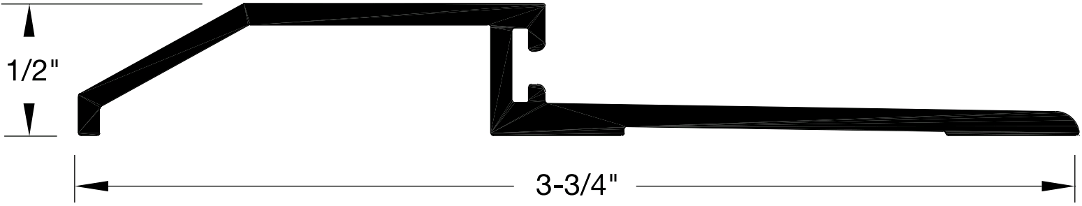 Reese S248 Thresholds, Panic, 3-3/4" x 1/2"