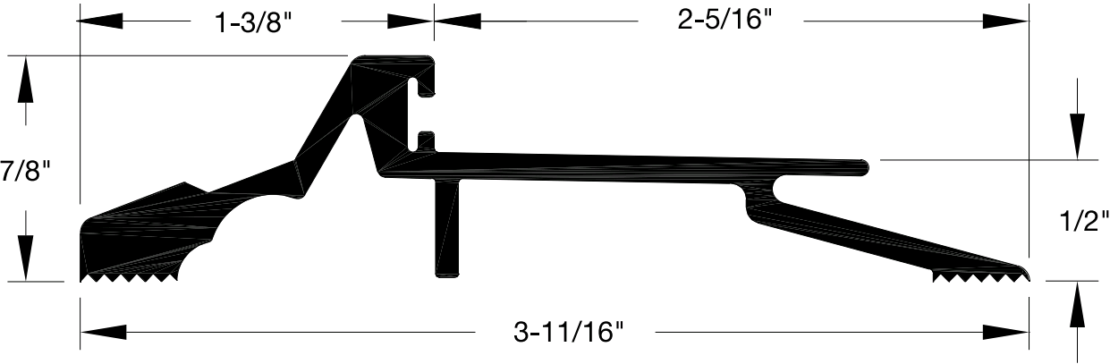 Reese S252 Thresholds, Interlock Threshold, 3-11/16" x 1/2"
