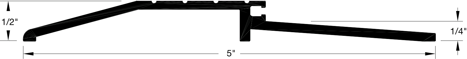 Reese S257 Thresholds, Panic , 5" x 1/4"