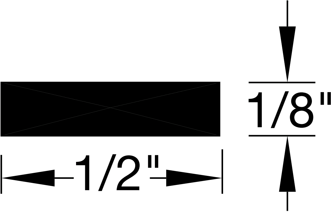 Reese 260 Thresholds, Assembly Component, 1/2" x 1/8"