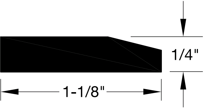 Reese 261 Thresholds, Assembly Component, 1-1/8" x 1/4"