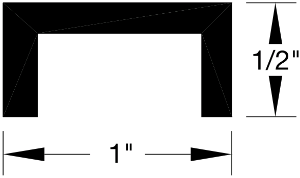 Reese 262 Thresholds, Assembly Component, 1" x 1/2"