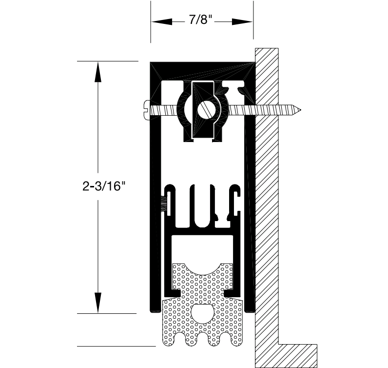 Reese 330 Door Bottoms, Automatic Door Bottom, 7/8" x 2-3/16"