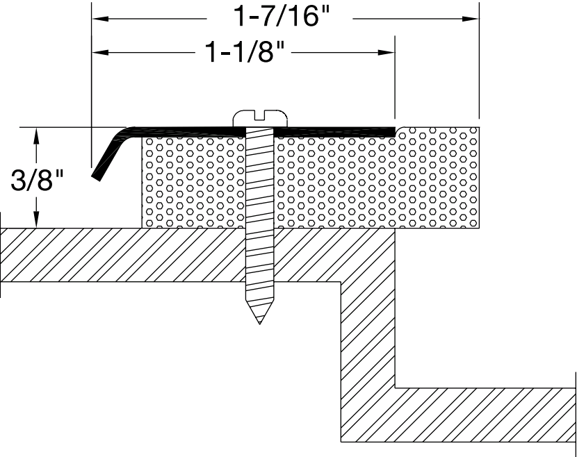 Reese 364 Weatherstrips, Perimeter Seals, 1-7/16" x 3/8"