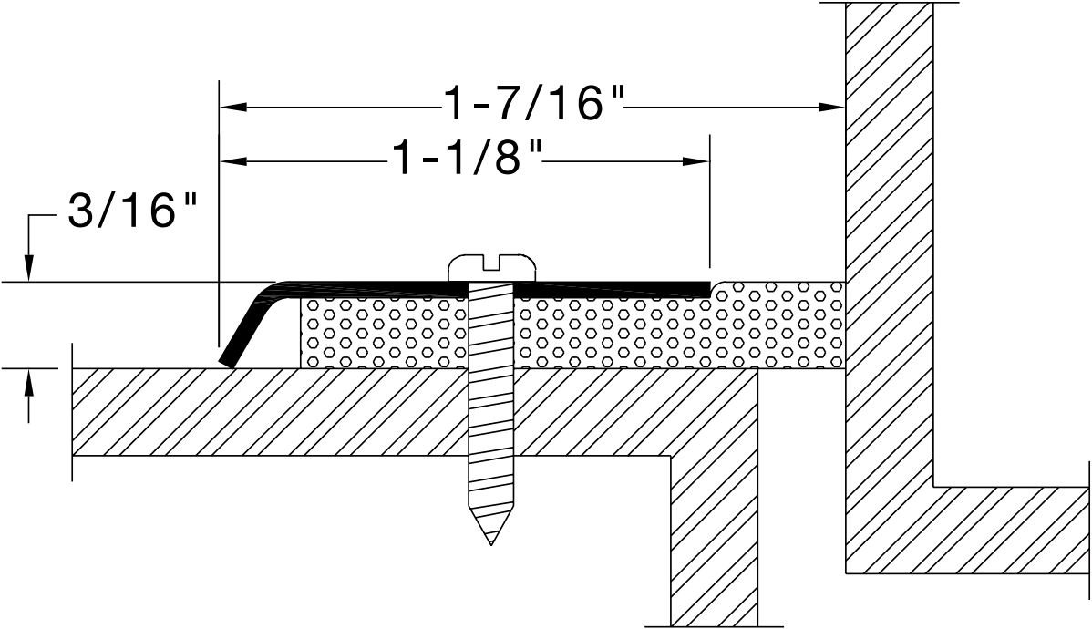 Reese 373 Weatherstrips, Perimeter Seals, 1-7/16" x 3/16"