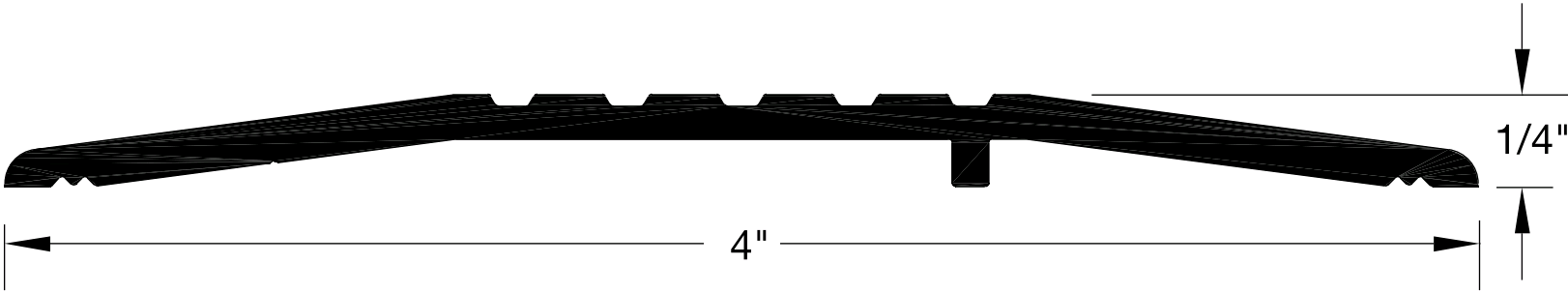 Reese S404A Thresholds, Saddle, 4" x 1/4" in Mill Aluminum Finish