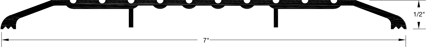 Reese S427 Thresholds, Saddle, 7" x 1/2"