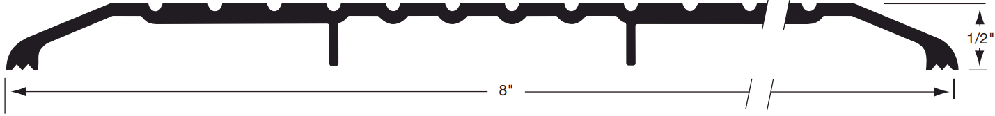 Reese S428 Thresholds, Saddle, 8" x 1/2"