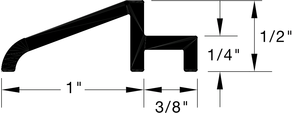 Reese 437 Thresholds, Assembly Component, 1-3/8" x 1/2"