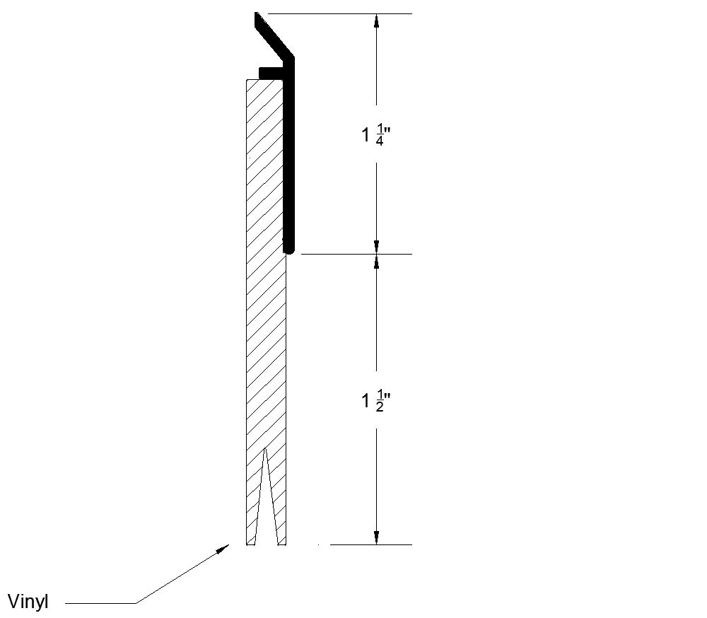 Reese DB469 Door Bottoms, Door Sweep, 1/8" x 2-3/8"