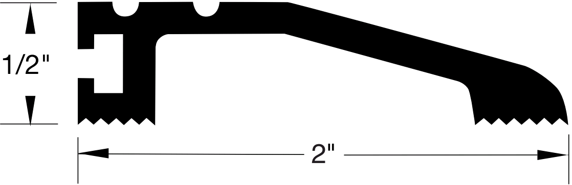 Reese S470 Thresholds, Half Saddle, 2" x 1/2"