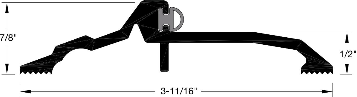 Reese S484 Thresholds, Panic, 3-11/16" x 1/2"