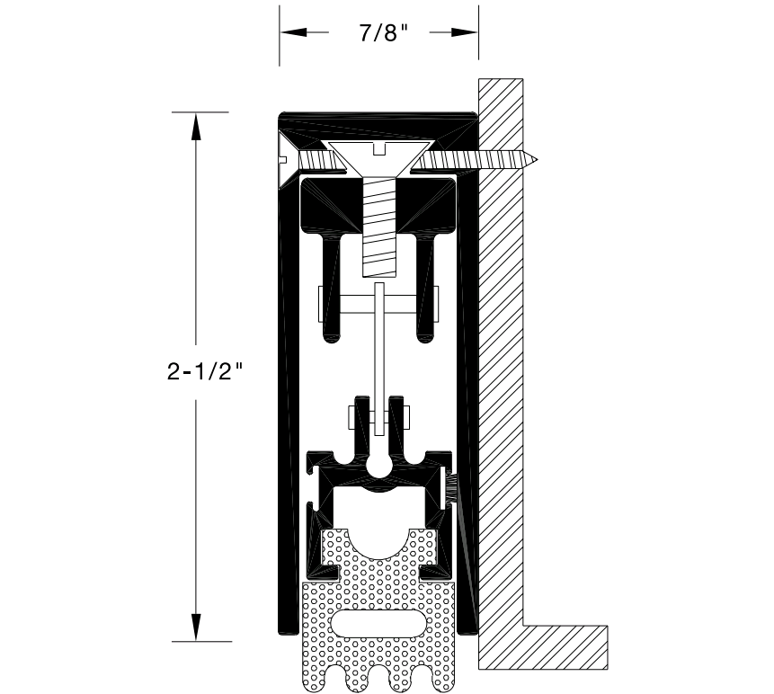 Reese 521 Door Bottoms, Automatic Door Bottom, 15/16" x 2-3/8"