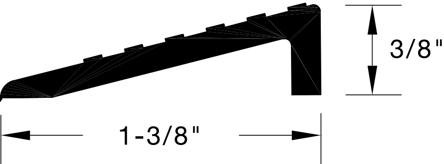 Reese 544 Thresholds, Ramp / Transition, 1-3/8" x 3/8"