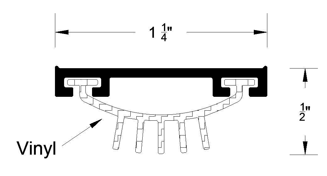 Reese DB591 Door Bottoms, Door Shoe / Extender, 1-1/4" x 1/2"