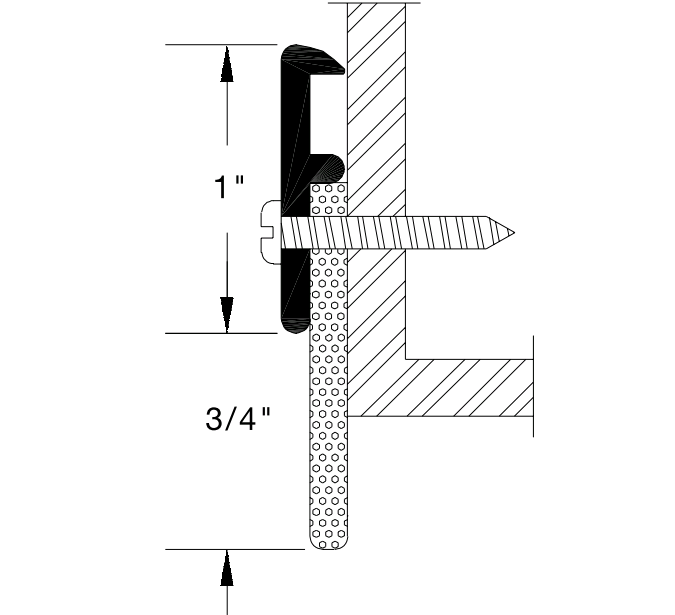 Reese 602 Door Bottoms, Door Sweep, 1/4" x 1-3/4"
