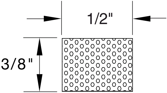 Reese 608-25 Self Adhesive Weatherstrip for Thresholds, 25 ft, 1/2" x 3/8"