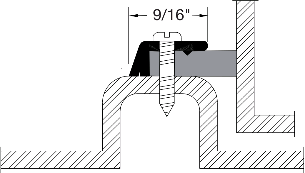 Reese 669 Weatherstrips, Adjustable Door Stop, 5/8" x 1-9/32"