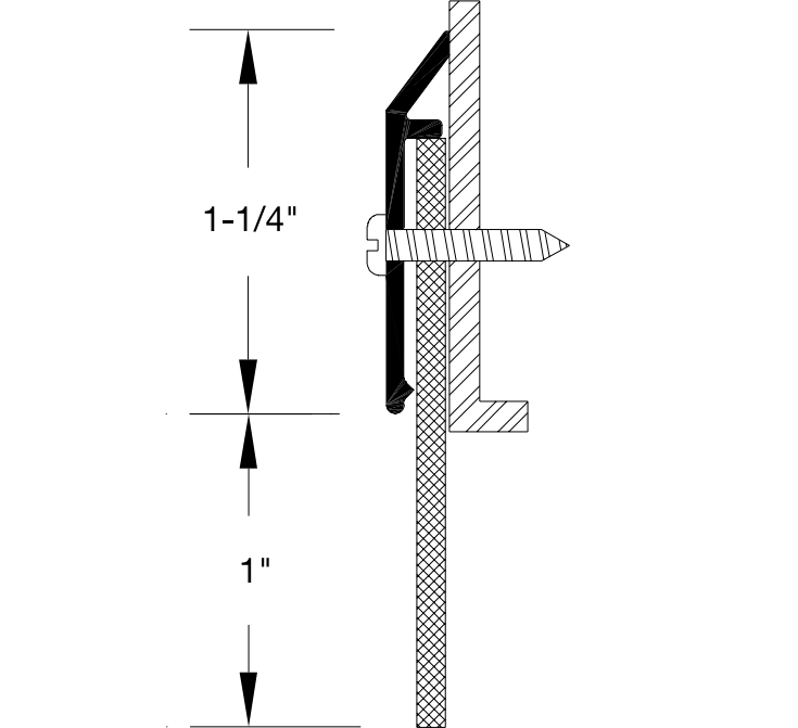 Reese 701 Door Bottoms, Door Sweep, 3/16" x 2-1/4"