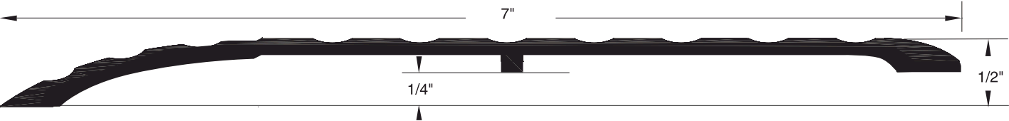 Reese S714 Thresholds, Offset Saddle, 7" x 1/2"