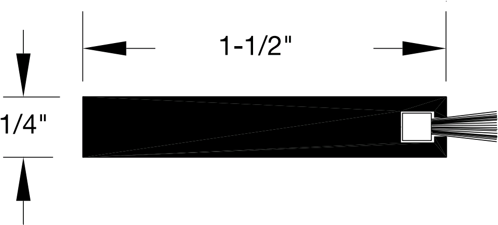 Reese 756 Weatherstrips, Hardware Compatible, 1-3/4" x 1/4"