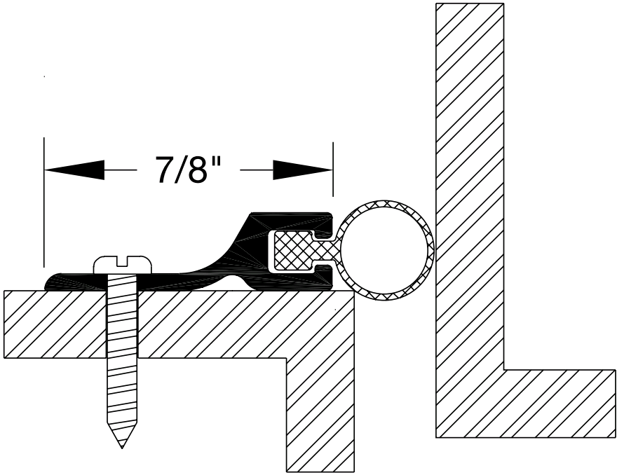 Reese 769 Weatherstrips, Perimeter Seals, 1-3/16" x 1/4"