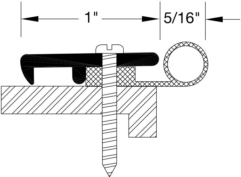 Reese 770 Weatherstrips, Perimeter Seals, 1-5/16" x 1/4"