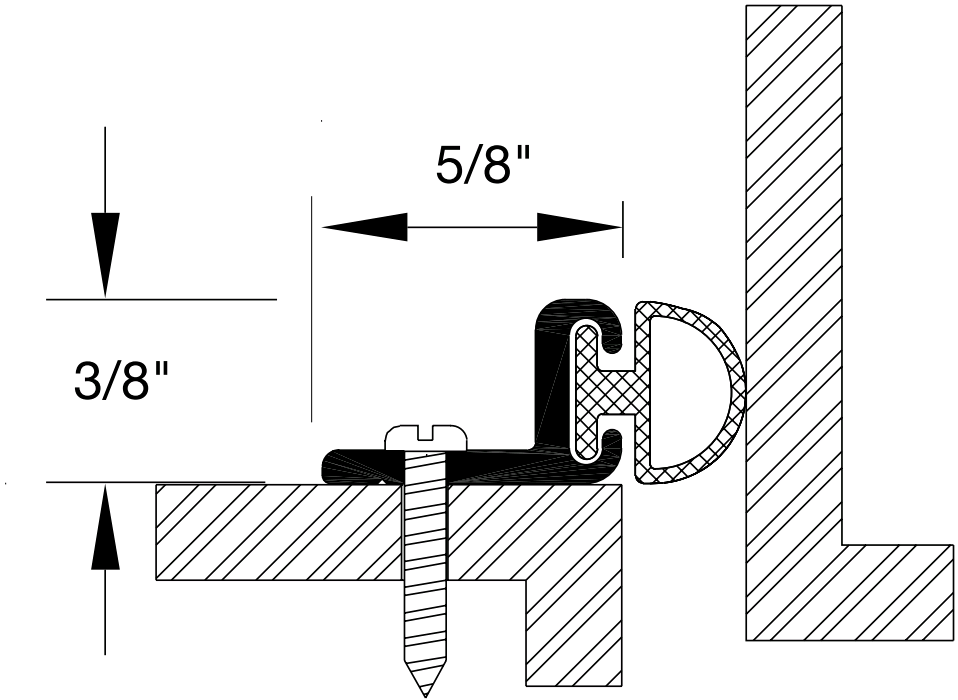 Reese 778 Weatherstrips, Perimeter Seals, 7/8" x 3/8"