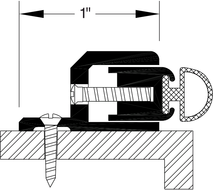 Reese 795 Weatherstrips, Perimeter Seals, 1-3/8" x 9/16"