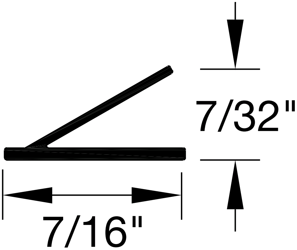 Reese 798 Weatherstrips, Self-Adhesive, 7/16" x 7/32"