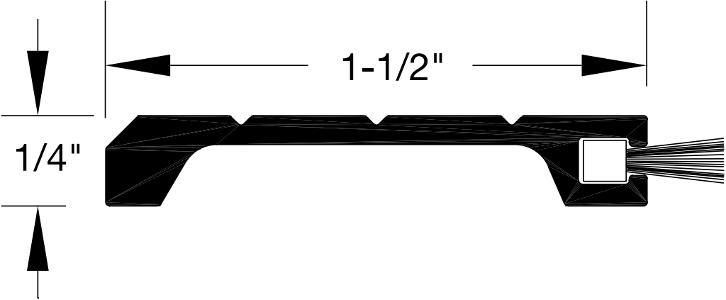 Reese 856 Weatherstrips, Hardware Compatible, 1-3/4" x 1/4"