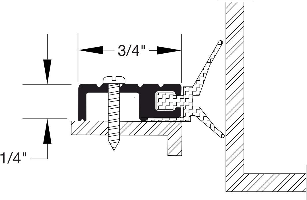 Reese 863 Weatherstrips, Perimeter Seals, 13/16" x 5/8"