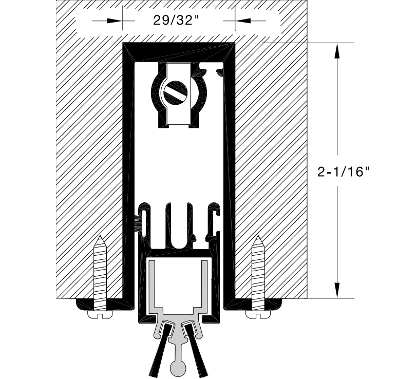Reese 943 Door Bottoms, Automatic Door Bottom, 29/32" x 2-1/16"