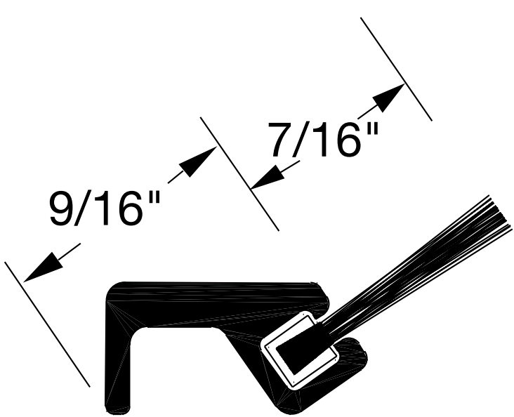 Reese 961 Weatherstrips, Perimeter Seals, 15/16" x 1/2"