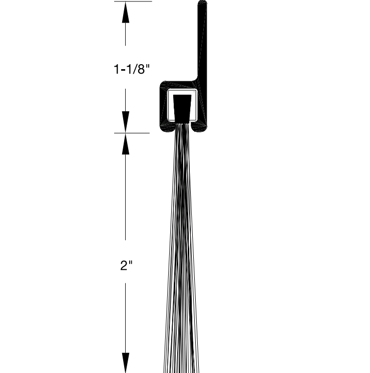 Reese 963 Door Bottoms, Door Sweep, 3/8" x 3-1/8"