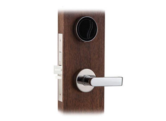 Kaba Multihousing QM Saflok Quantum RFID Lock, MT Trim Inside, No Offset, Optional Adjustment Inside-Standard, Functionality-Toggle Mode Capable