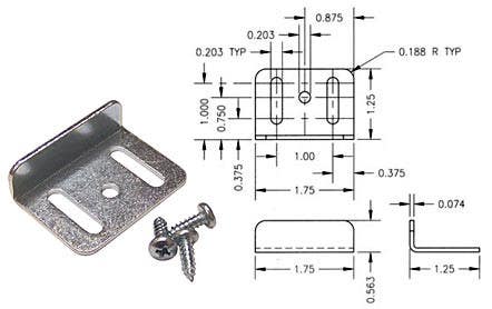 Olympus 12-2-26D Heavy Duty Angle Strike w/ Small Pin for 7/8" Barrel Diameter Locks