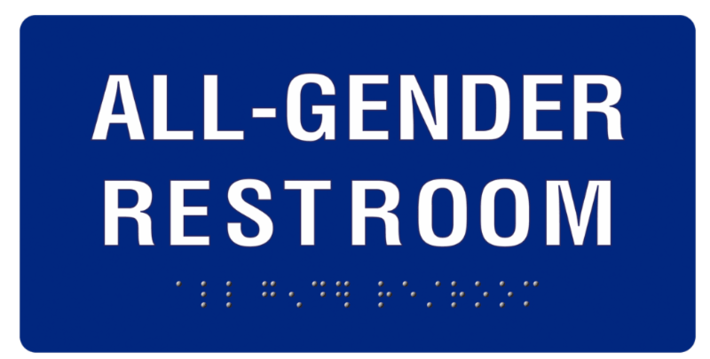 Cal-Royal AGH-48 All Gender Restroom Signs (ADA) with Braille