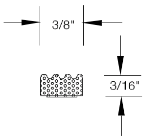 Resse 629-50 Weatherstrips, Self-Adhesive, 50 ft, 3/8" x 3/16"