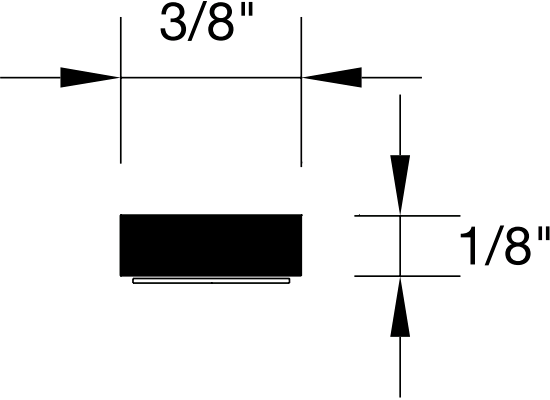Resse 631-50 Weatherstrips, Self-Adhesive, 50 ft, 3/8" x 1/8"