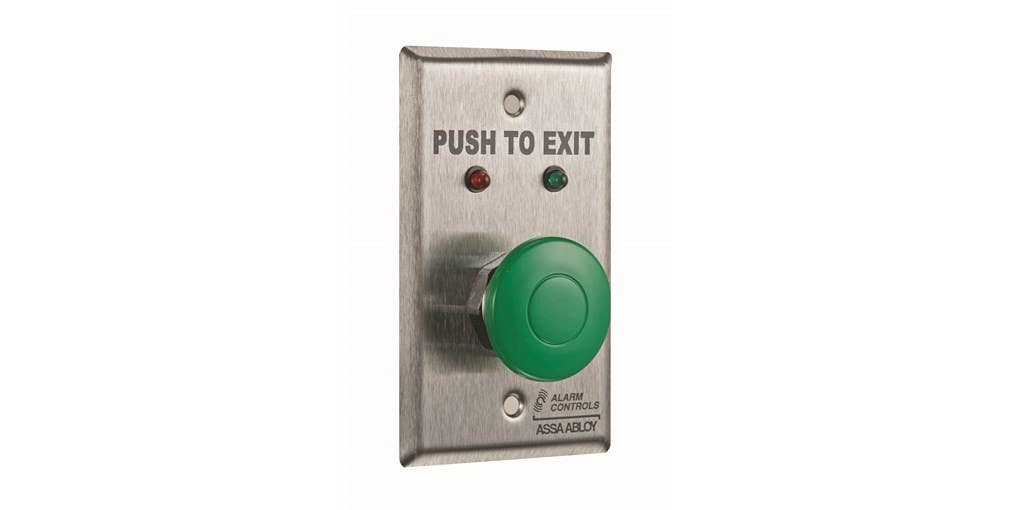 Alarm Controls TS-1 Single Gang Request to Exit Station w/ Mushroom Push Button & LEDs
