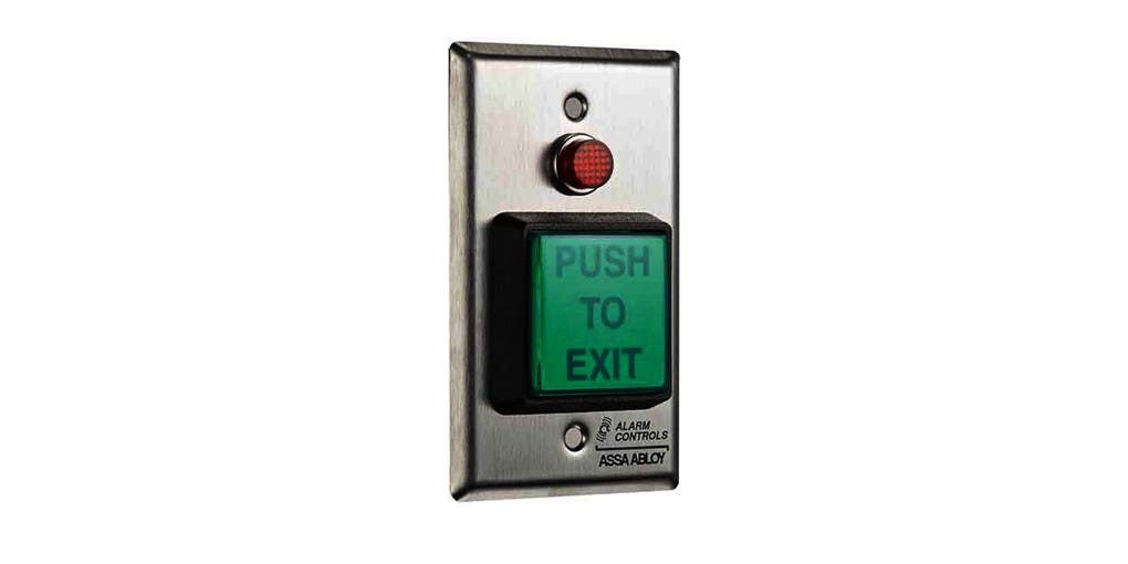 Alarm Controls TS-3 Single Gang Request to Exit Station w/ Square Push Button & LED