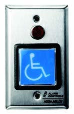 Alarm Controls TS-5 Request to Exit Station w/ LED & ADA Symbol On Square Push Button