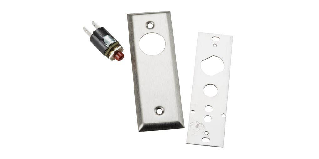 Alarm Controls RP-25 Remote Wall Plate, N/O Tamper Switch, Double 'D' Hole For Medeco Lock