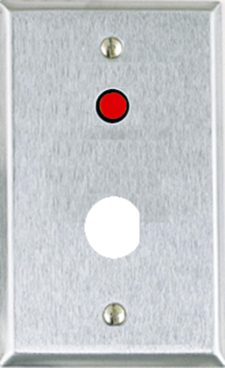 Alarm Controls RP-07 Single Gang Remote Wall Plate w/ 'D' Hole For Ace Lock & Red LED