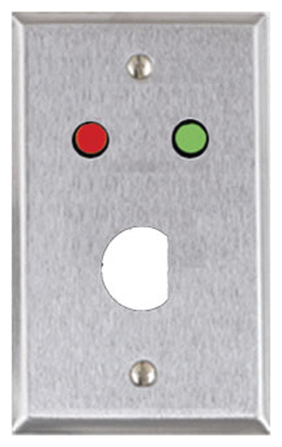 Alarm Controls RP-04 Single Gang Remote Wall Plate, Red & Green LEDs, 'D' Hole