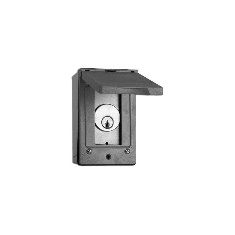 Camden Door Control CI-1050CP Surface Mount Single Gang Key Switch, Exterior Use